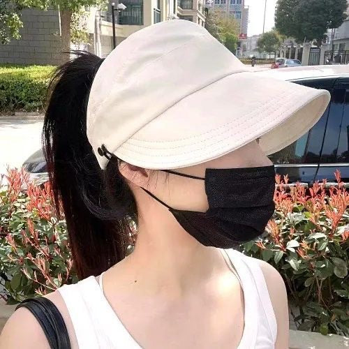 Wholesale Joker Leisure Big Ponytail Big Hat Visor Sun Hat